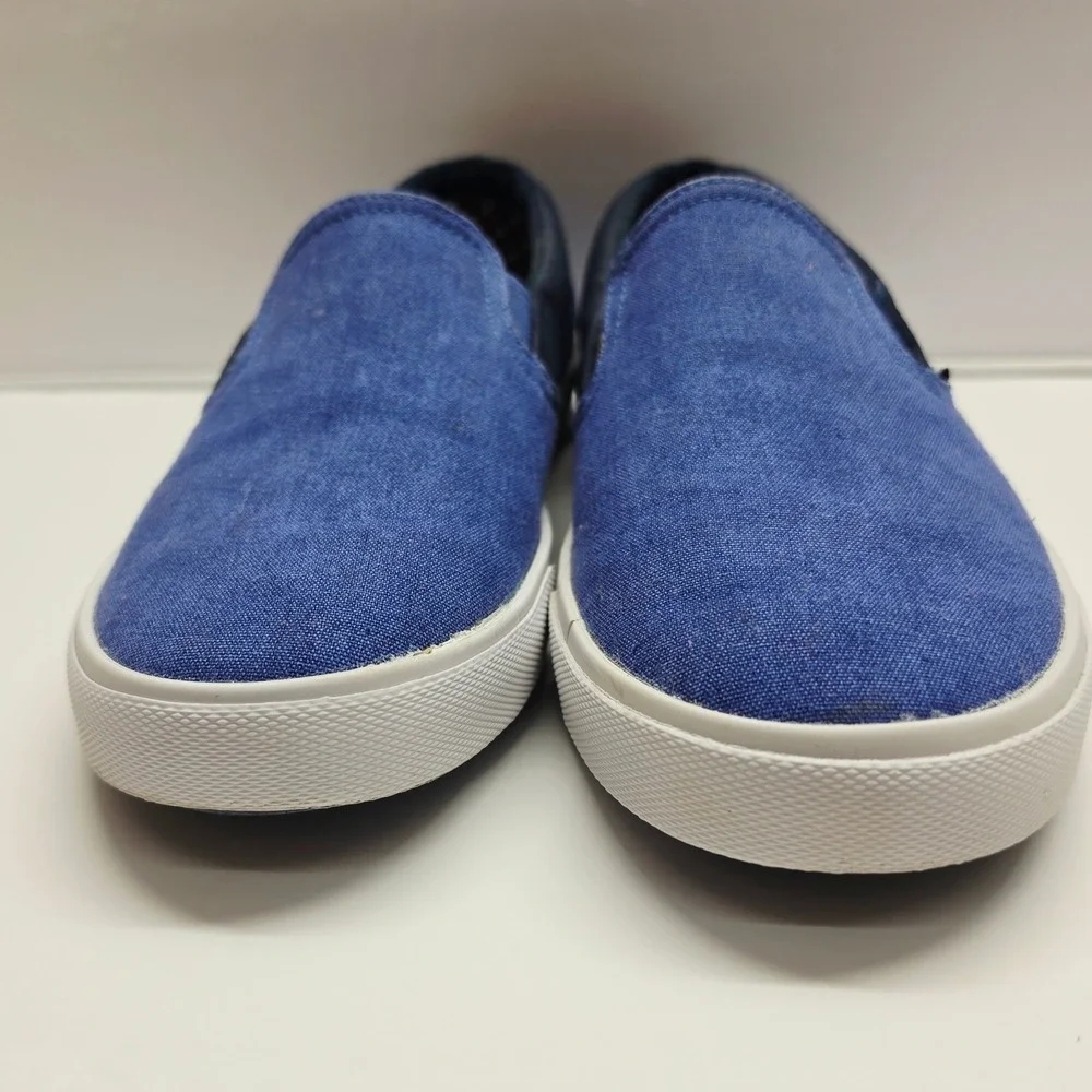 Ben Sherman Slip On Sneakers Mens 12 Blue Fabric Casual Loafers Low Top